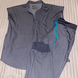 Figs Grey Scrub Set